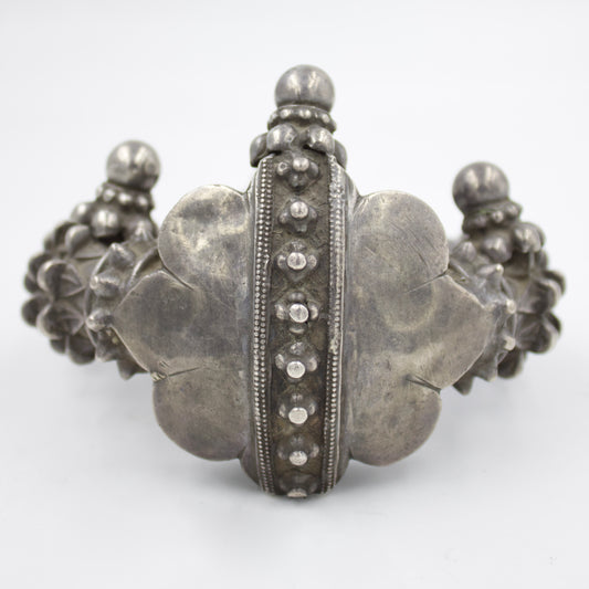 Antique Rajasthani Handmade Hinged Bangle in Silver | 1910 Collectors Piece