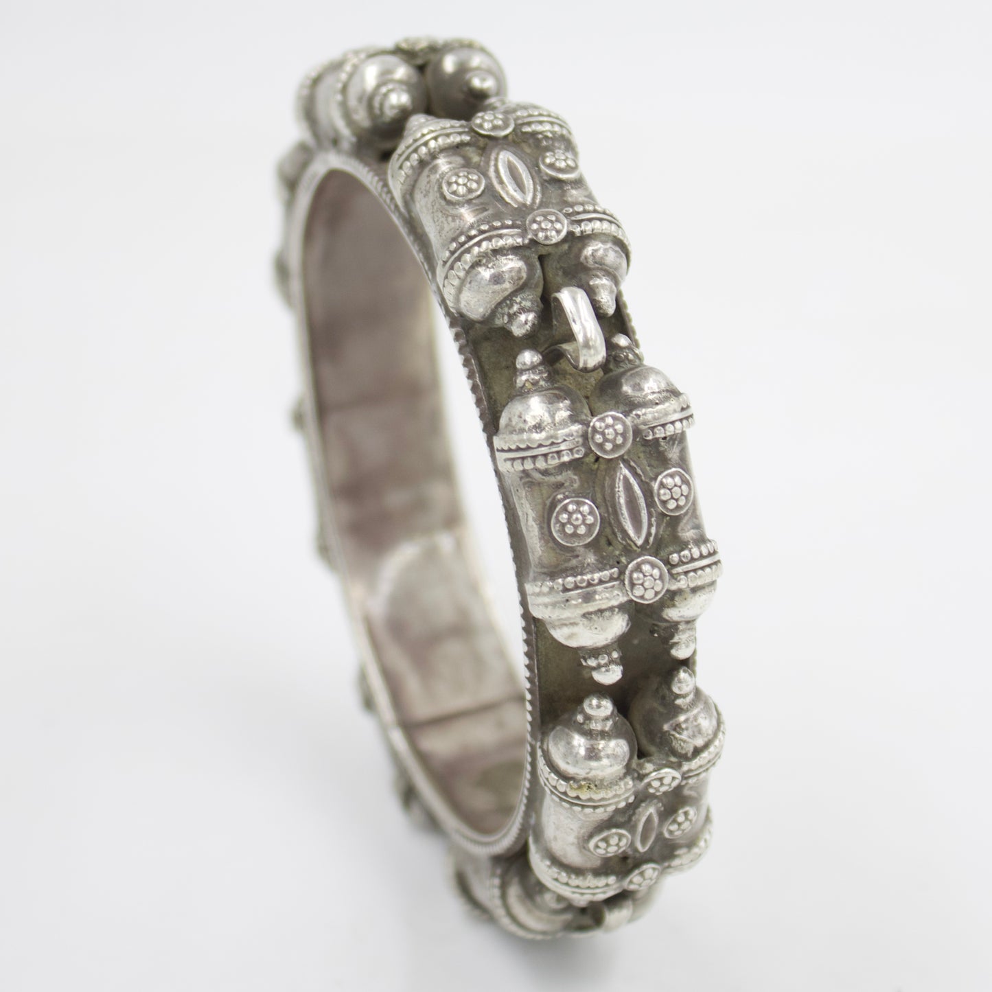 Antique Indian Tribal Handmade Slip On Bangle in Silver | 1910 Collectors Piece