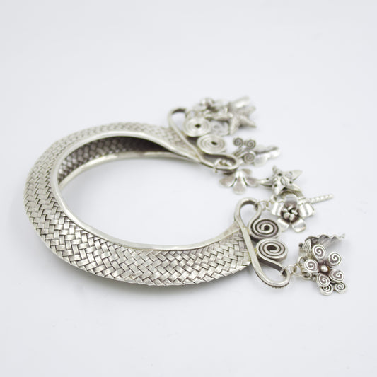 Indonesian Hand-woven Timeless Charm Bracelet in Sterling Silver