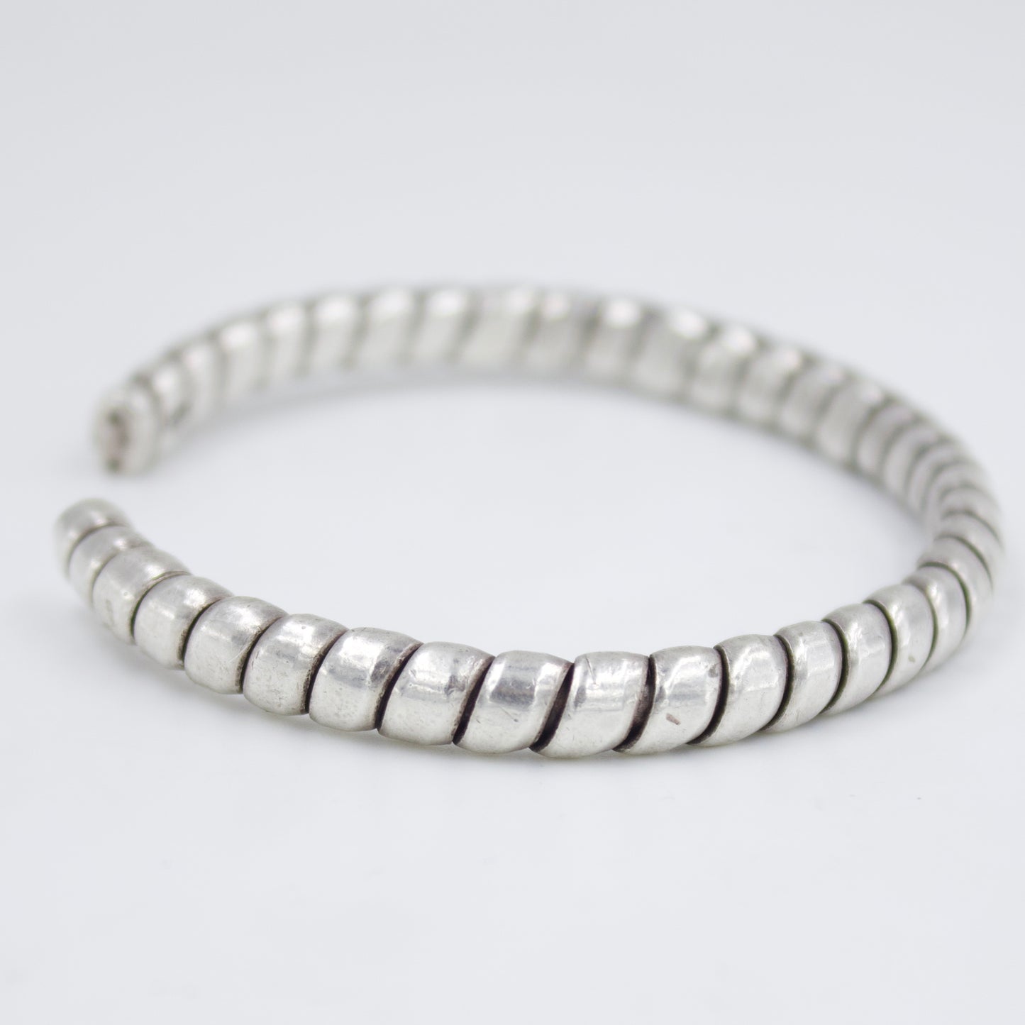 Indonesian Handmade Unisex Cuff Bracelet in Sterling Silver